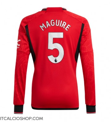 Manchester United Harry Maguire #5 Prima Maglia 2023-24 Manica Lunga